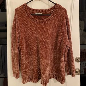 Orvis Chenille Pink Sweater